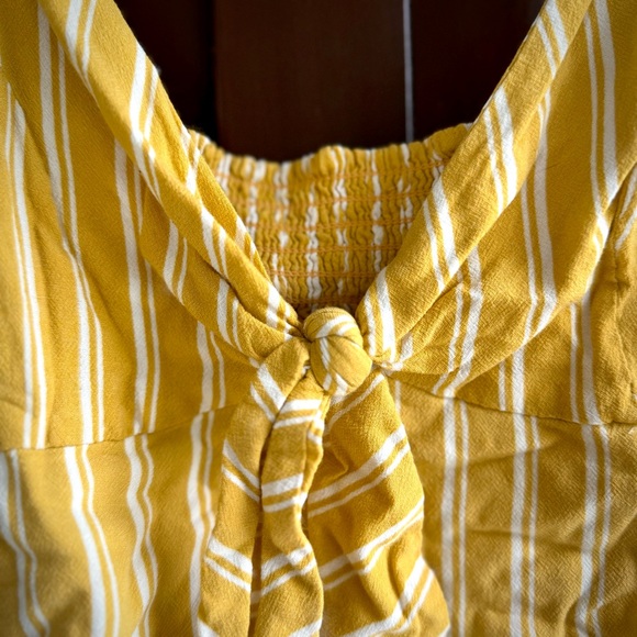 PacSun Yellow Striped Crop Top - Picture 2 of 5